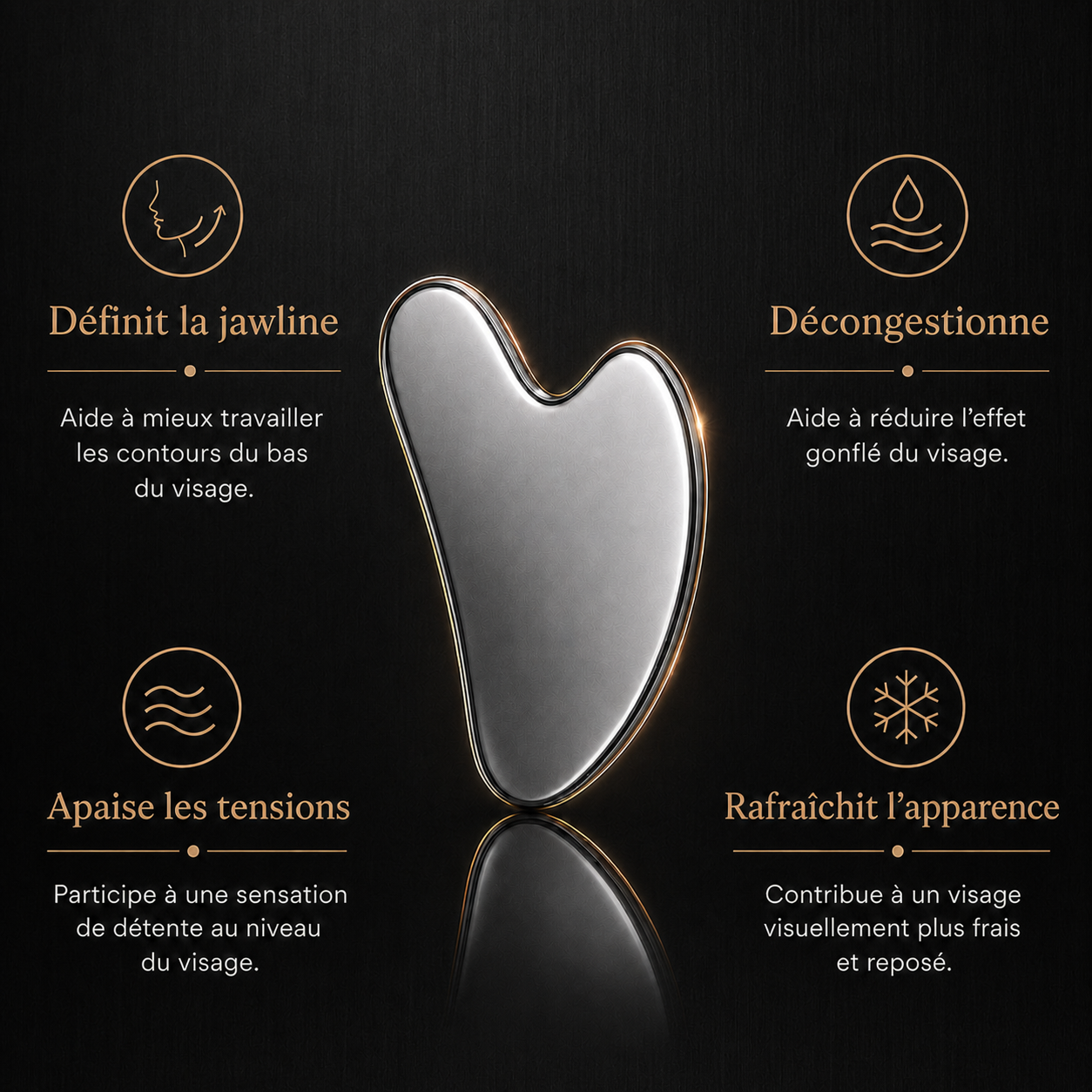 Gua Sha (Acier Inoxydable)